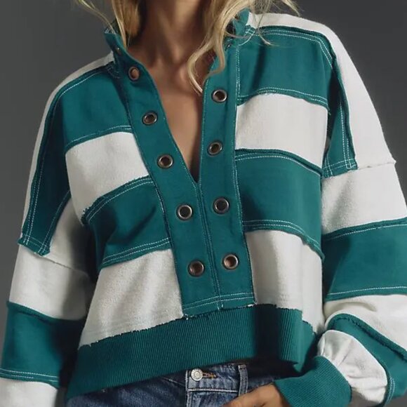 Anthropologie The Kamrie Pieced Popover Top by Pilcro Size S NWT - Picture 1 of 4
